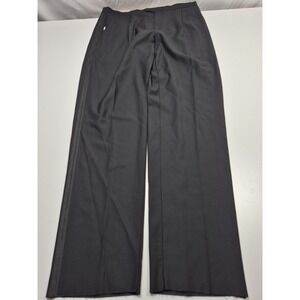 Zanieri Dress Pants Mens 40x36 Black Wool Pleated Tuxedo Straight Italy